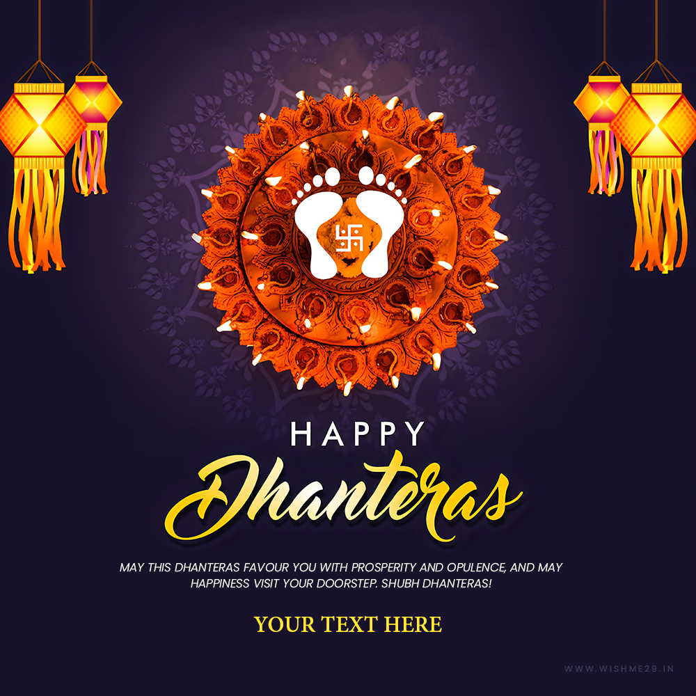 2025 Dhanteras Wish Image With Name Editing