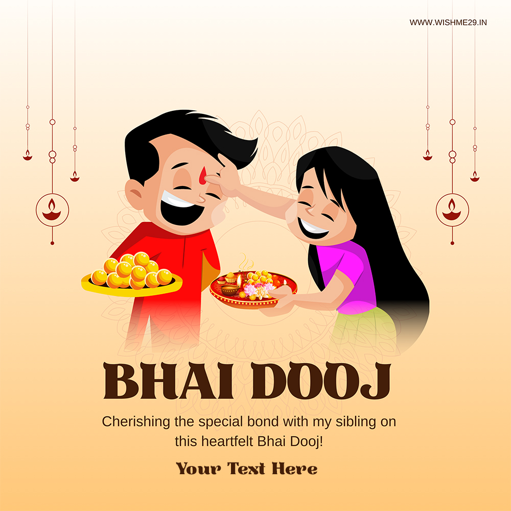 Write Name On Happy Bhai Dooj 2025 Wishes For Facebook Post