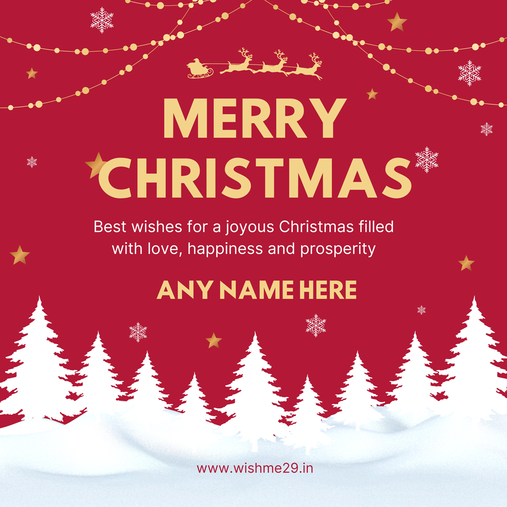 Merry Christmas 2025 Wishes Card Making With Name