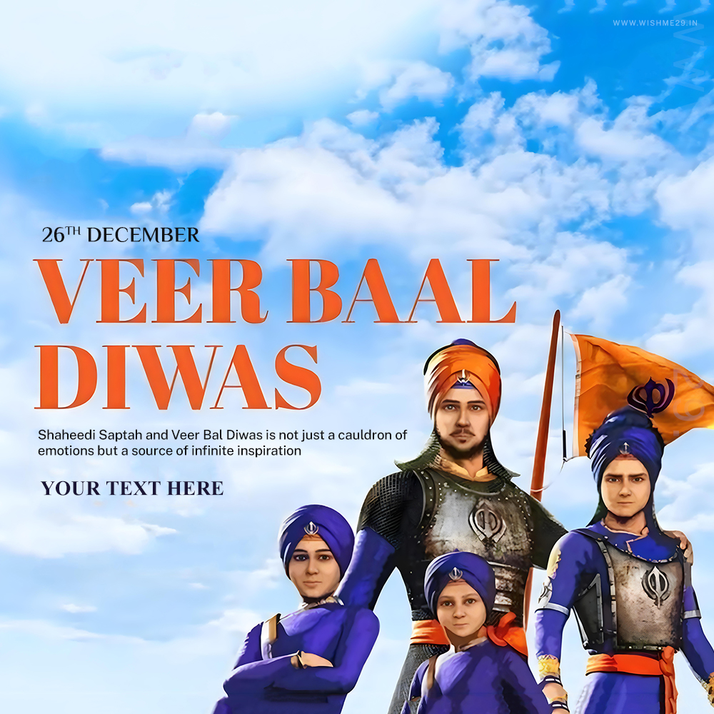 26th December Veer Bal Diwas 2025 Greetings With Name Editing