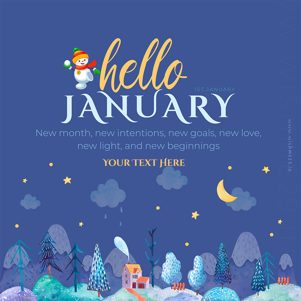 Hello January 2025 Images With Own Name Generator Online