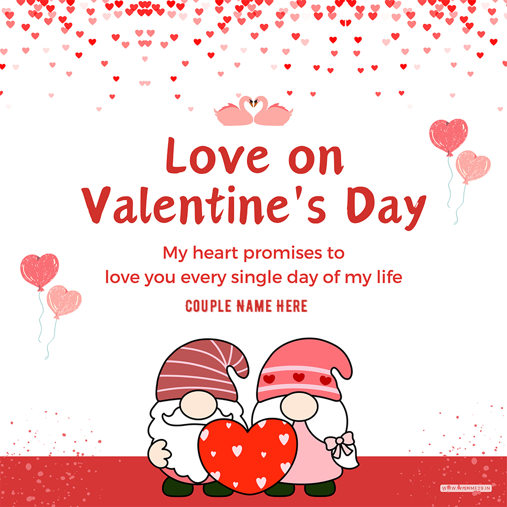 Write Your Name On 2025 Valentine Day Couple Images With Photo