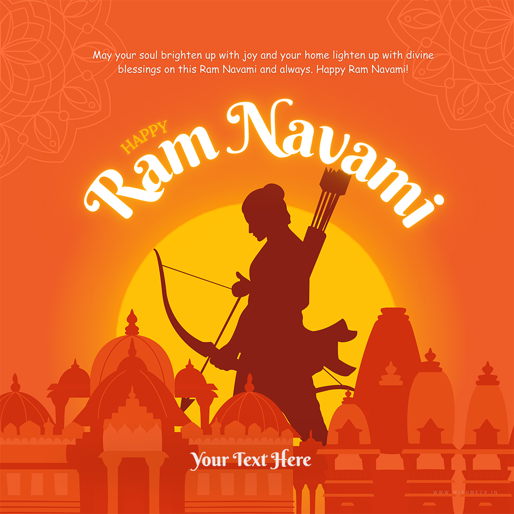 Ram Navami 2025 In India Festival Card With Name Download