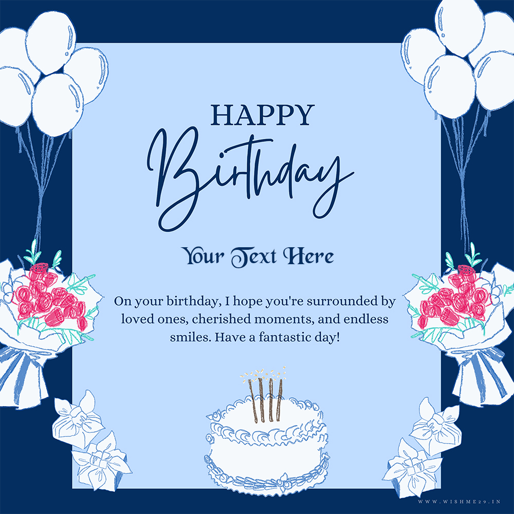 Happy Birthday Wishes Card In Name Style