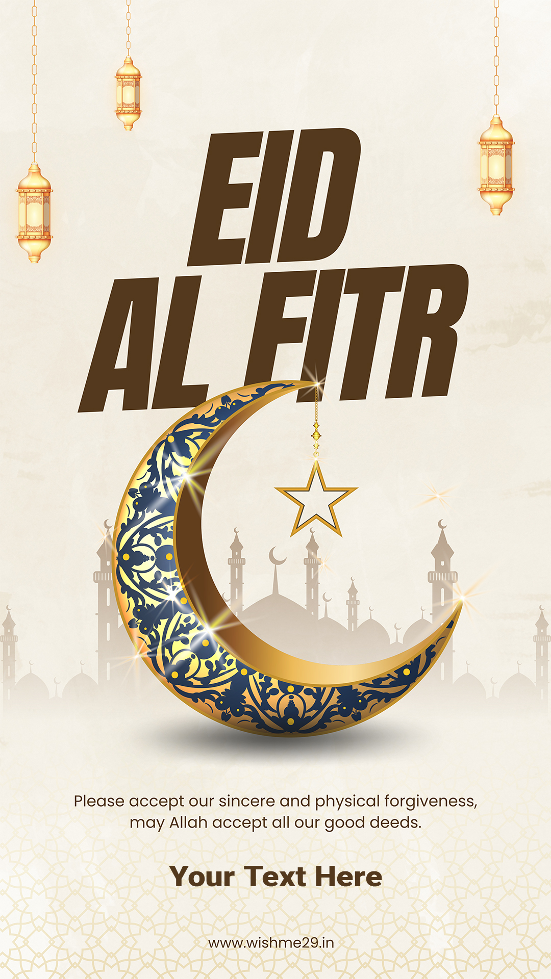 Write Name On Eid Al-Fitr 2025 Mubarak Facebook Status Download