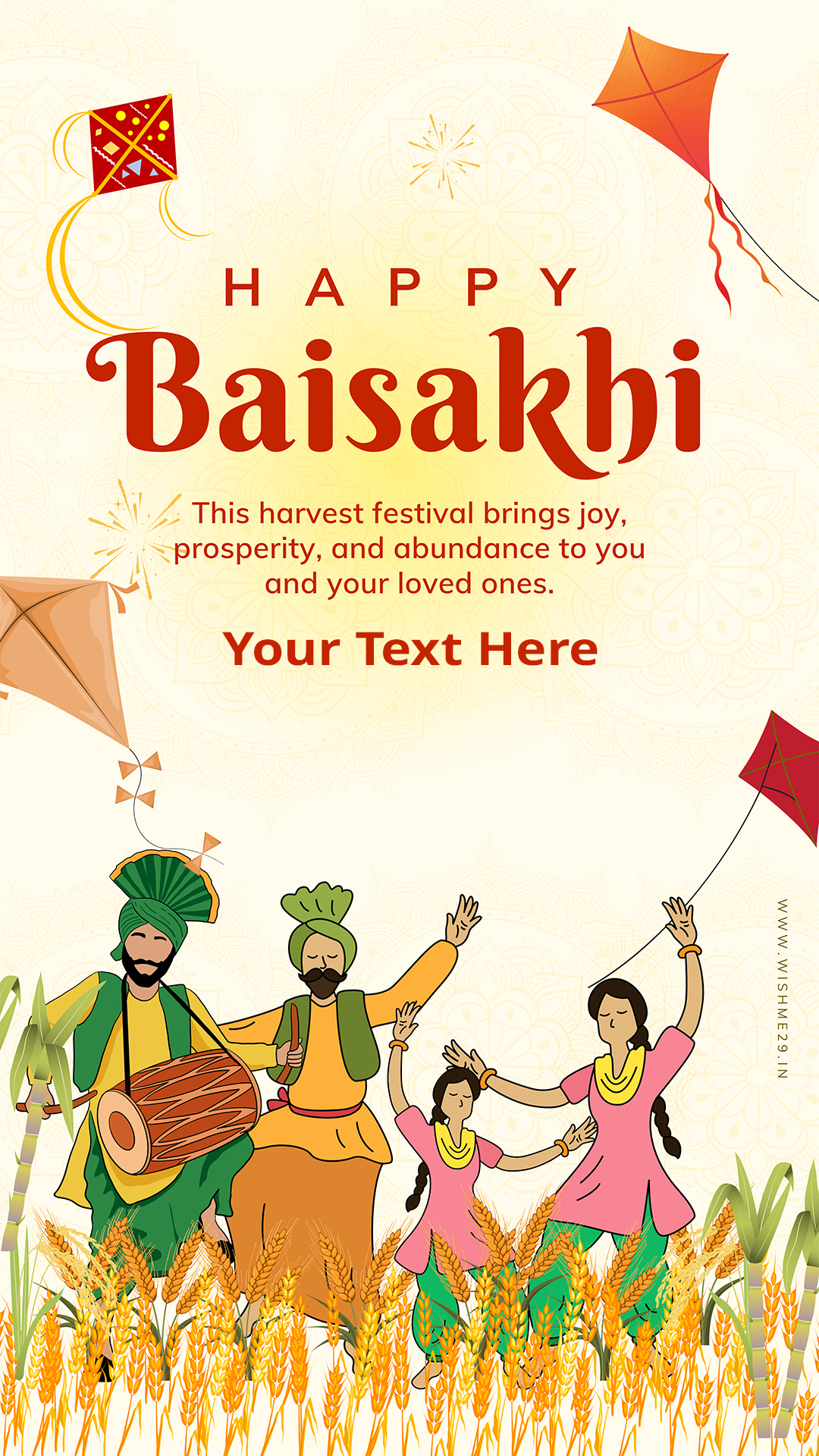 Happy Vaisakhi 2025 DP Image With Name Editing