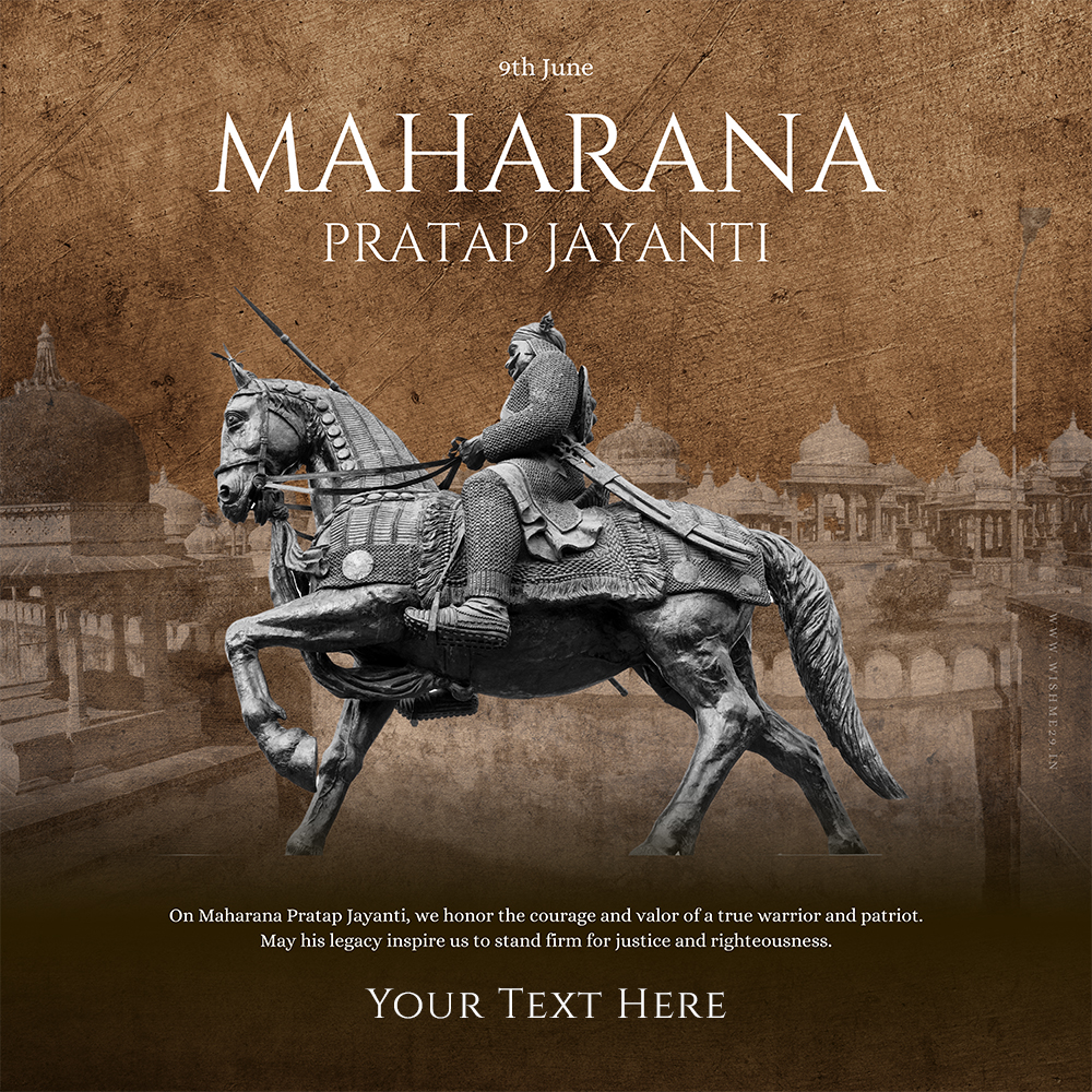 Maharana Pratap Jayanti Greeting Card With Name Editing