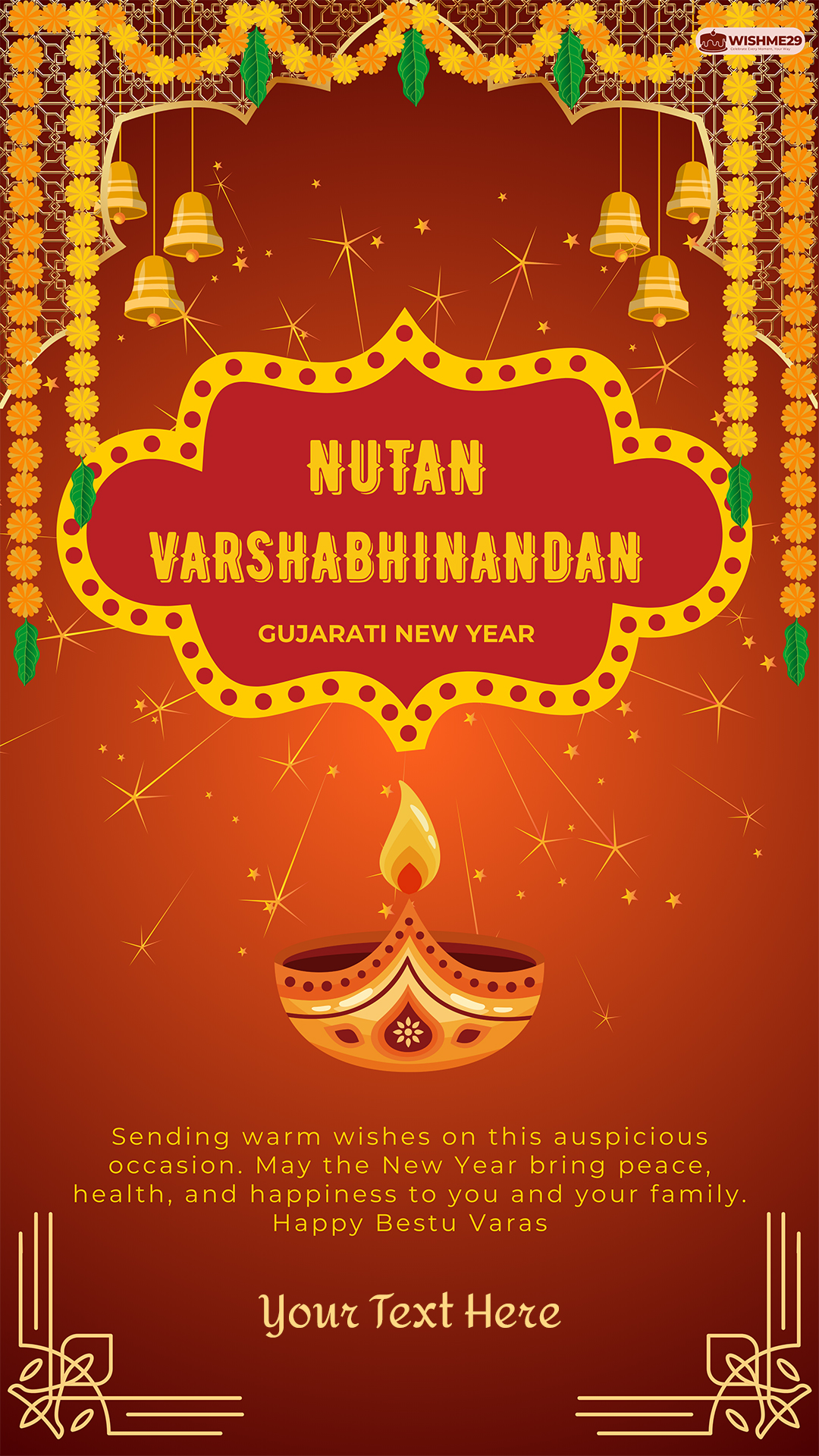 Nutan Varshabhinandan WhatsApp Status Card With Name Editor