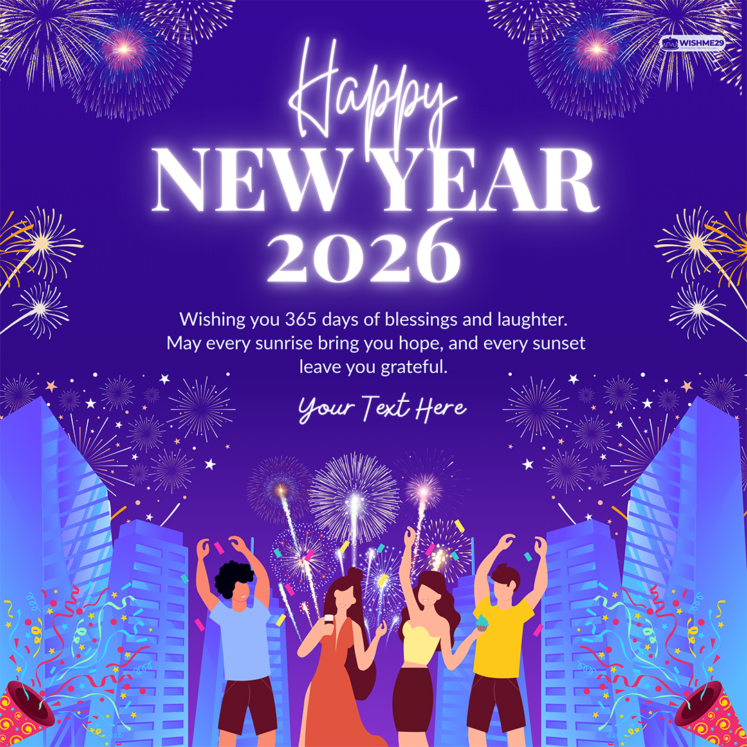 Happy New Year 2026 Wishes Card Generator With Name