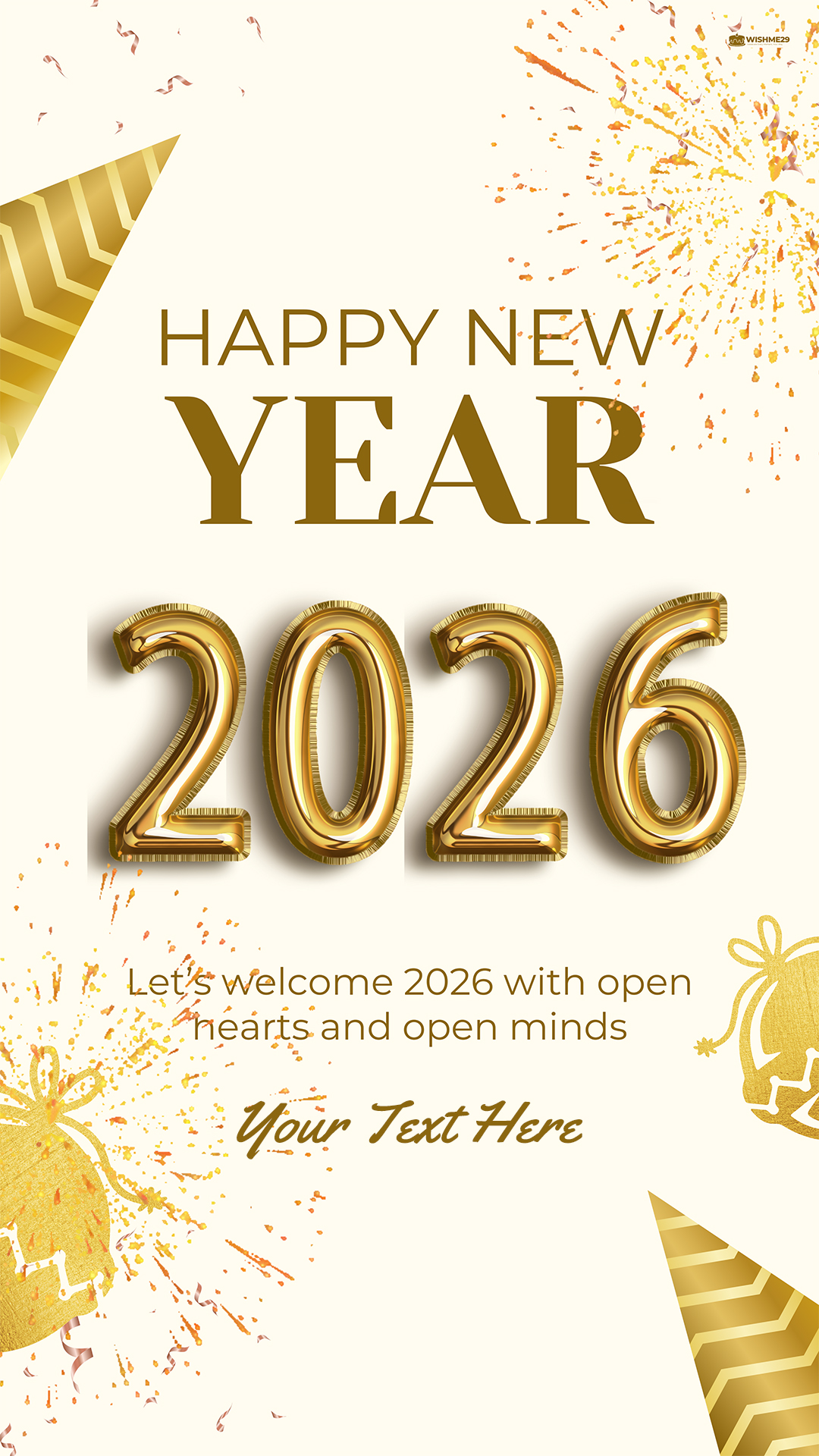 Custom Happy New Year 2026 Status For Facebook With Name