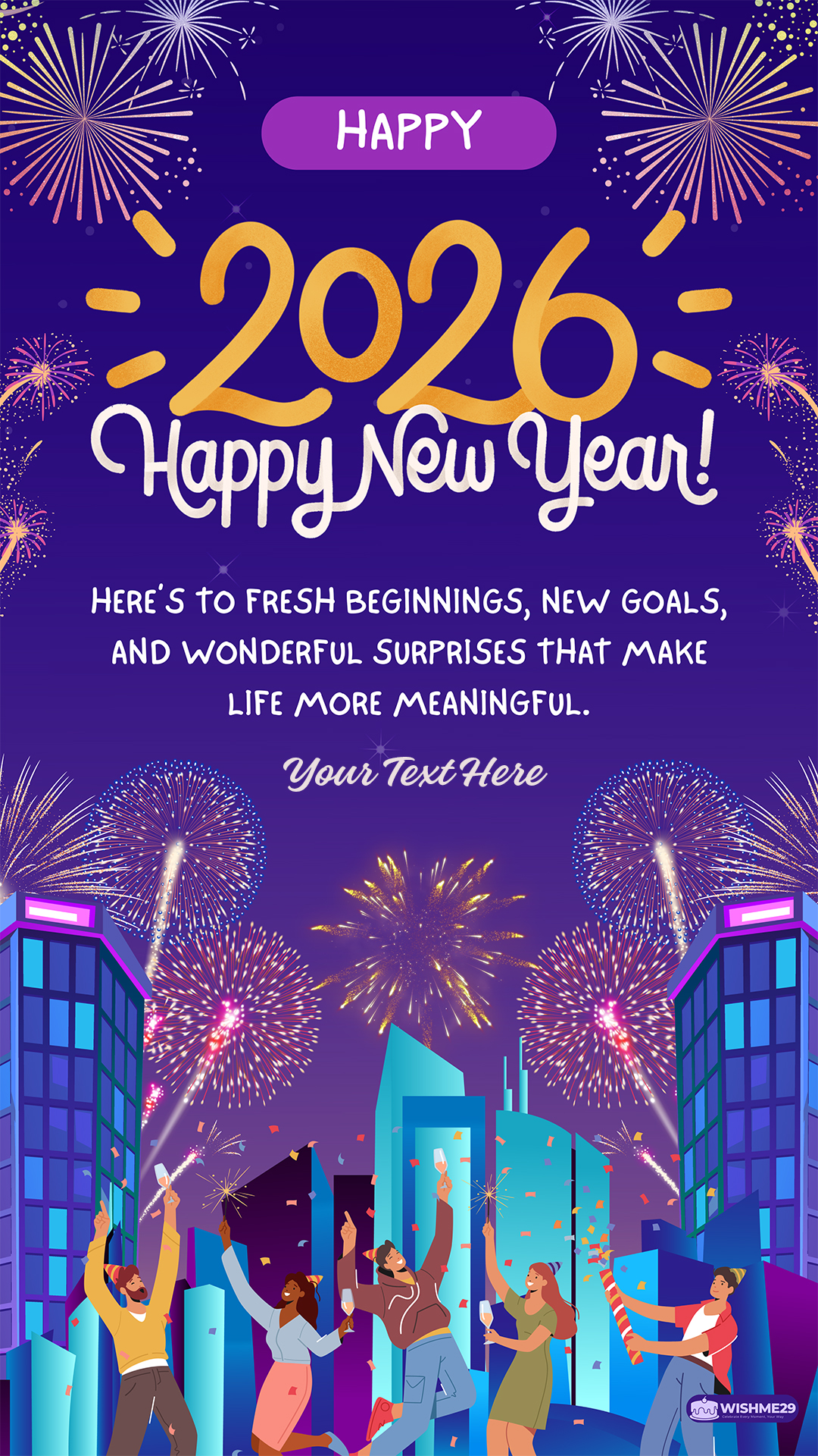 Happy New Year 2026 WhatsApp DP With Name