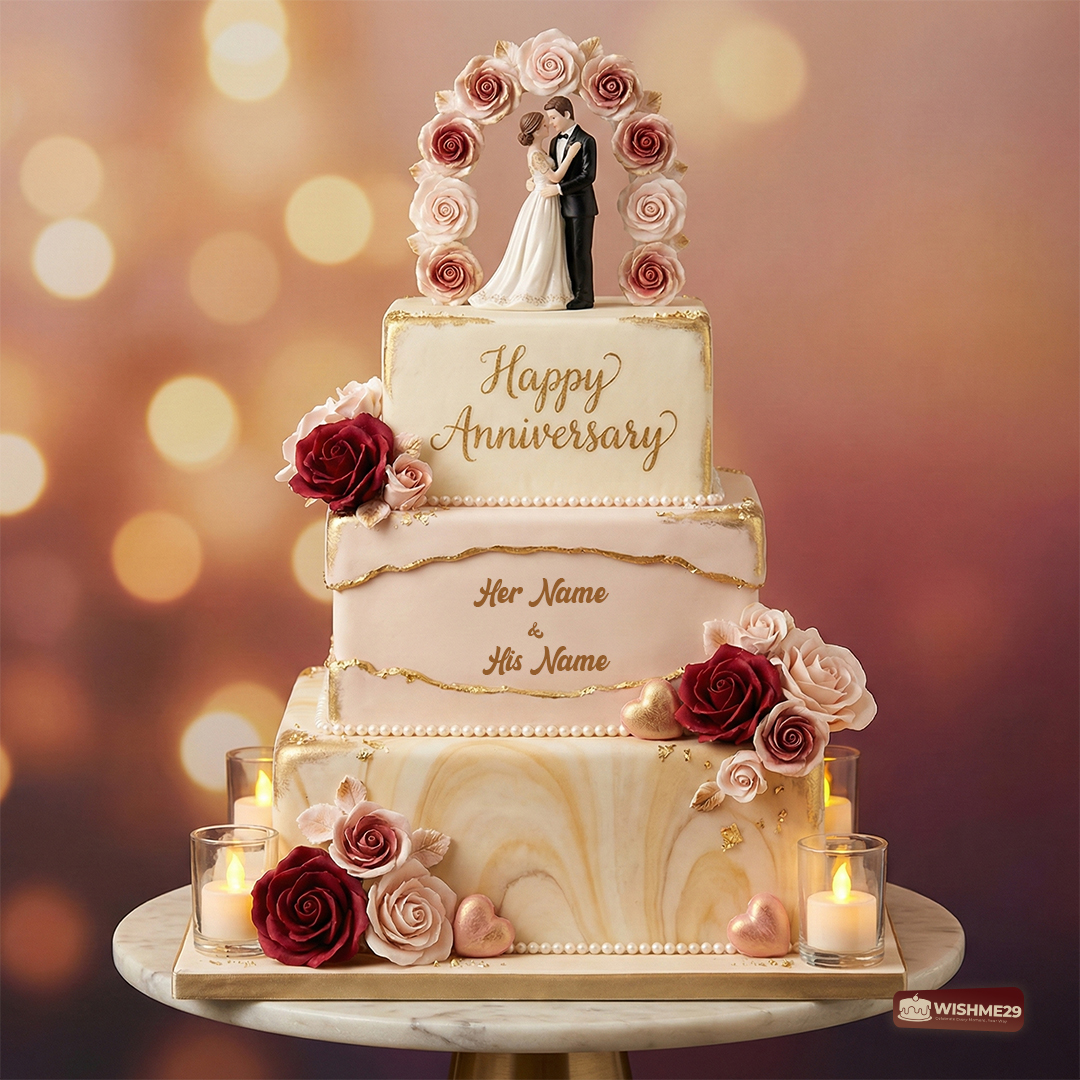 Happy Anniversary Cake Edit Name Free Download
