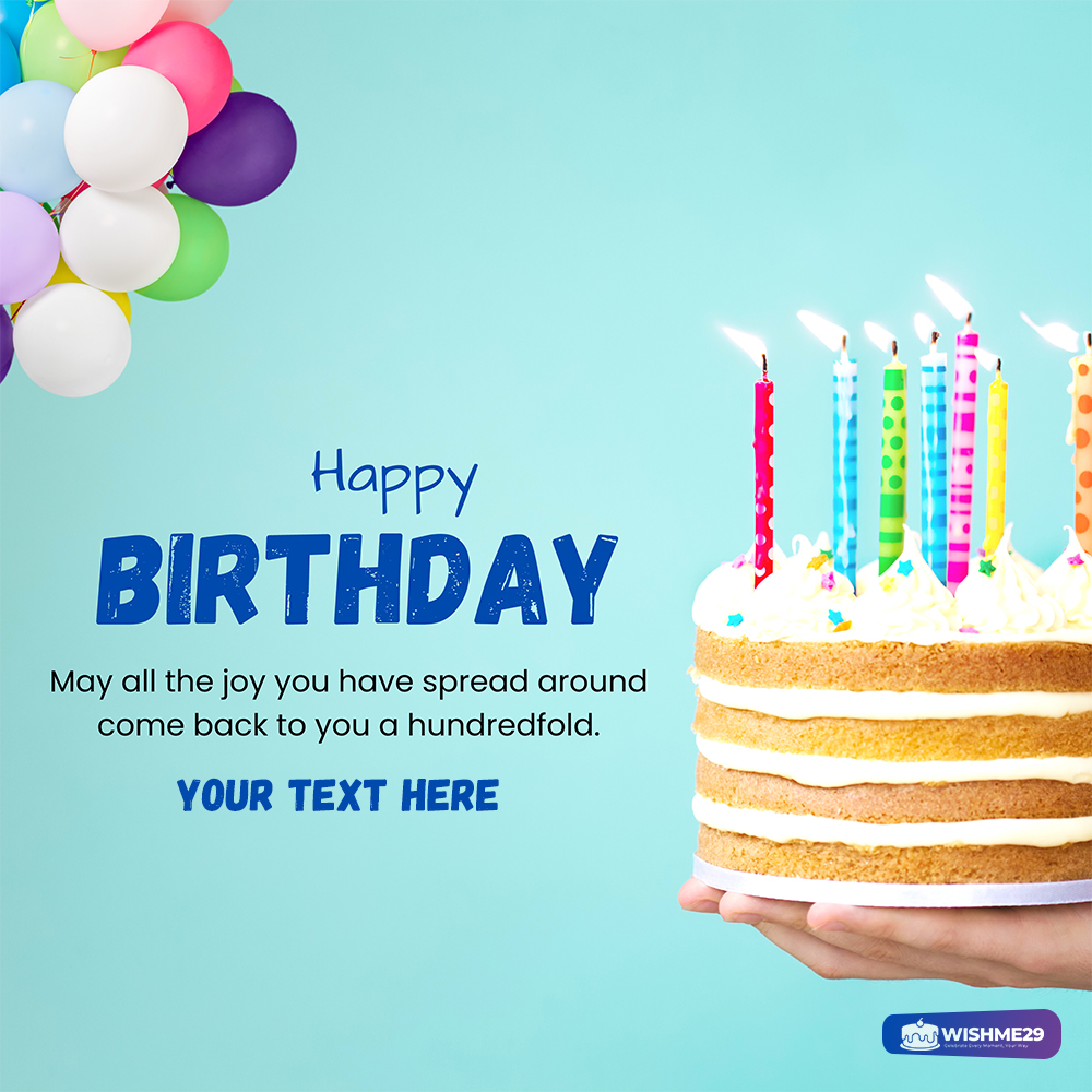 Personalized Birthday Cake Greeting Card With Name