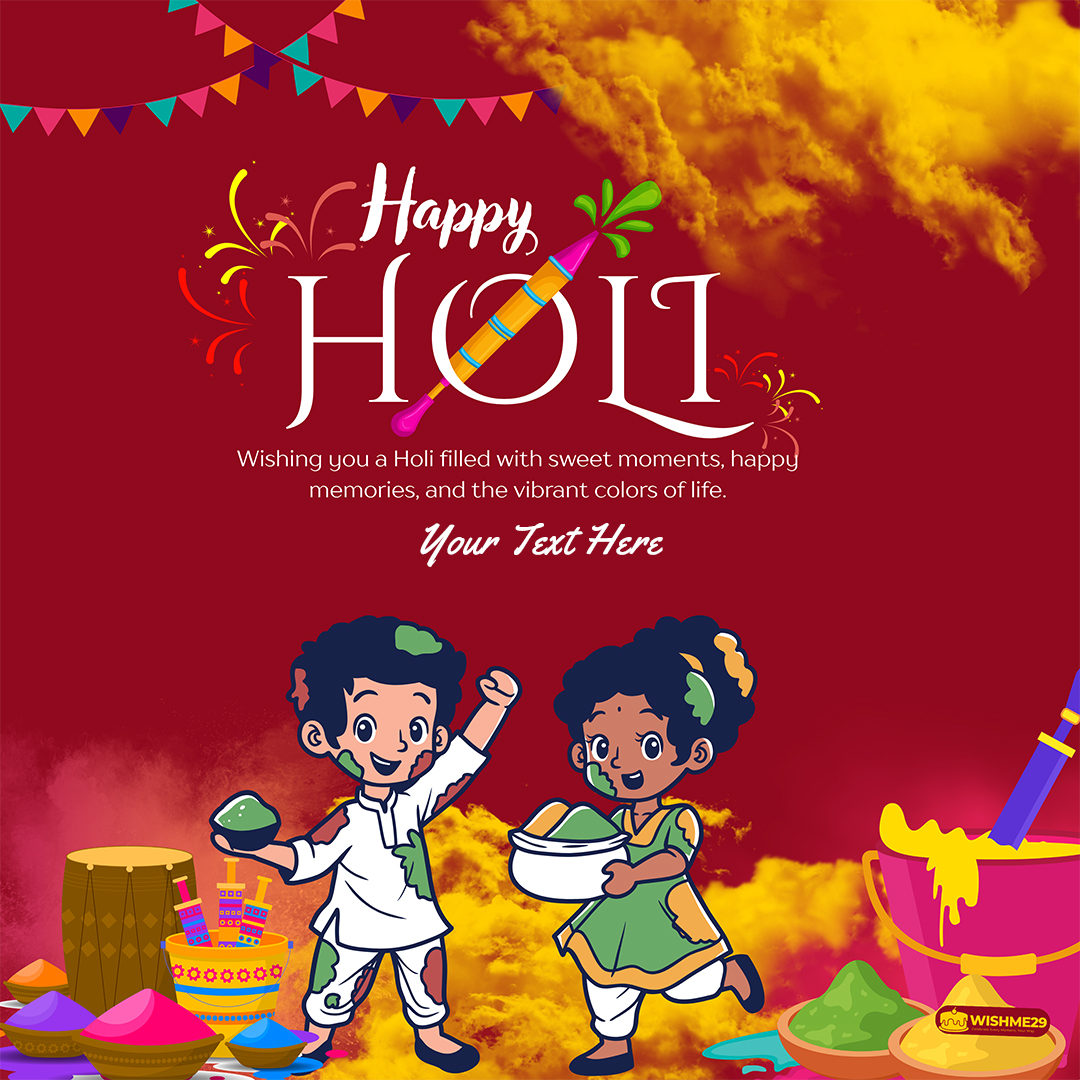 Add Name To Happy Holi 2026 Photo Online