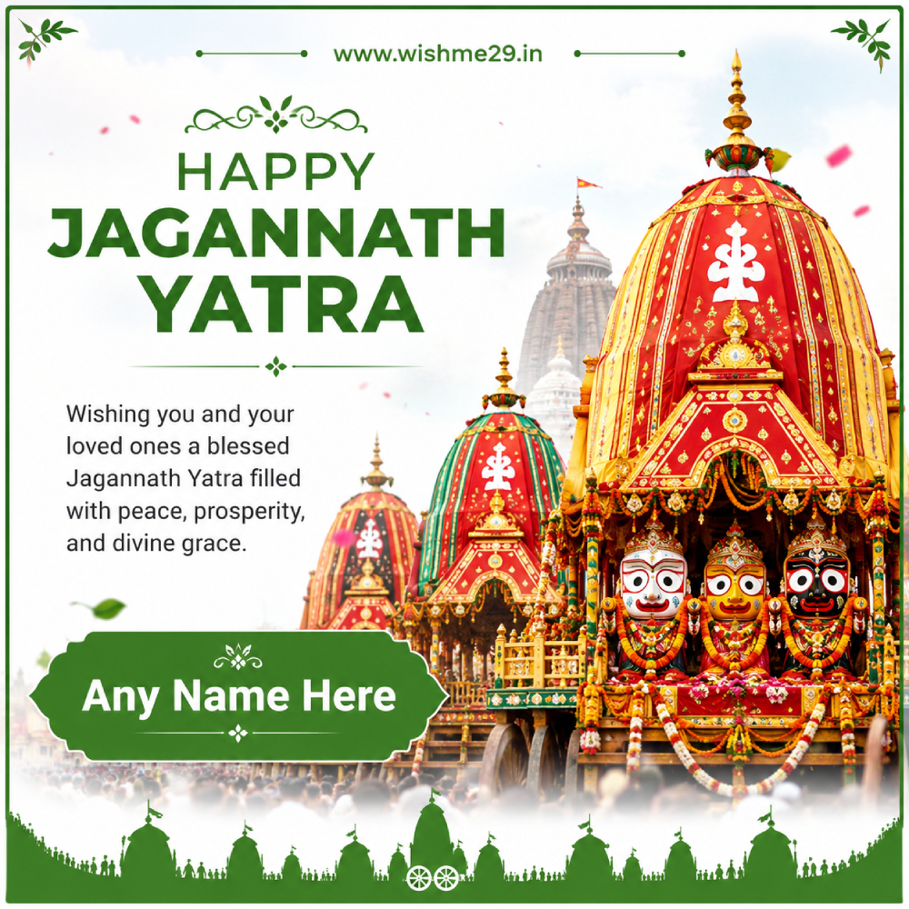 Jagannath Rath Yatra AI Images With Name