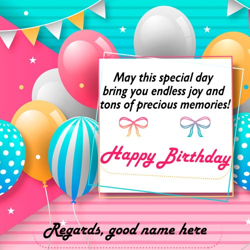 Write Name On Birthday Wishes Quotes Sms Card