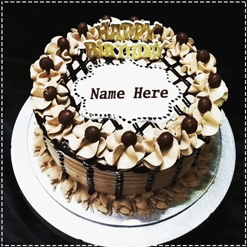 Crunchy Chocolate Cake With Name