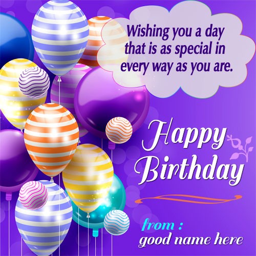 Wish You Happy Birthday Card With Name