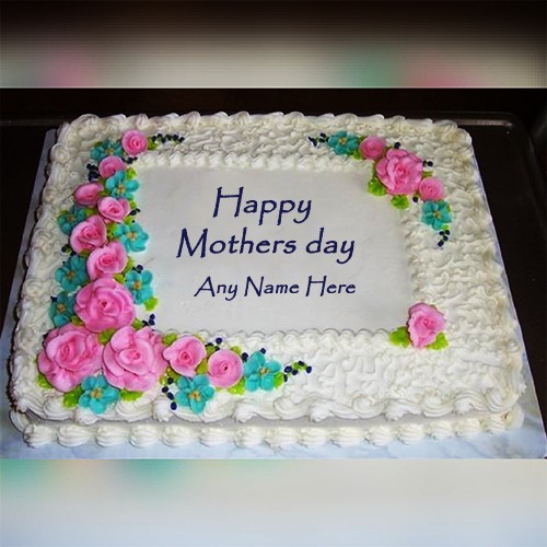 Write name on mothers day cake image