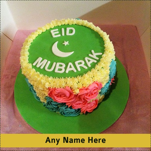 Eid Mubarak Cake With Name