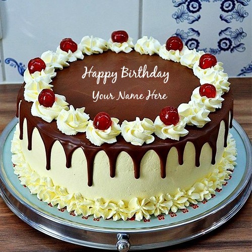 Flower Birthday Cake with name edit