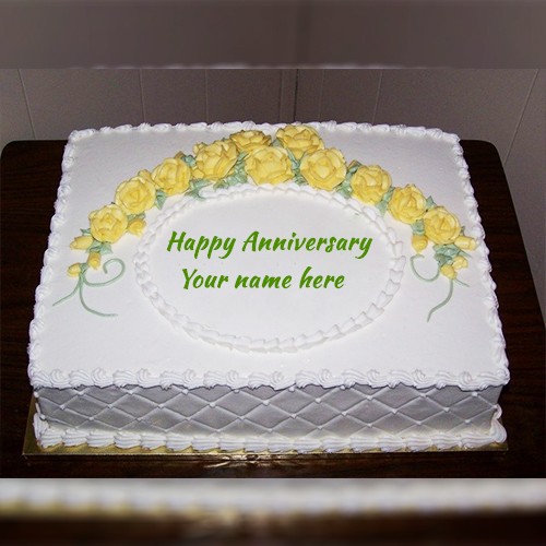 Anniversary Cake Photo With Name