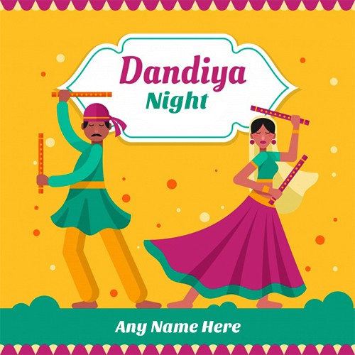 Navratri Raas Garba Dandiya Night Images With Name