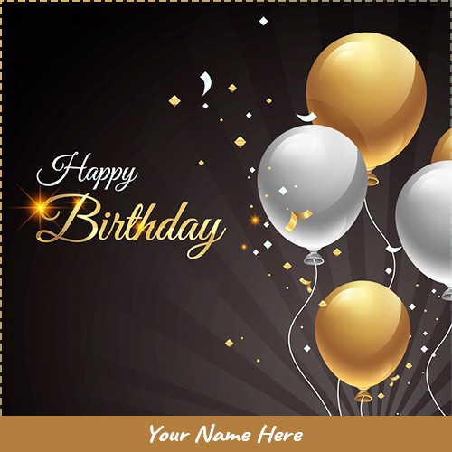 Write Name On Balloons Birthday Card Picture