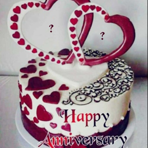 Heart Shaped Wedding Anniversary Cake Pics With Name