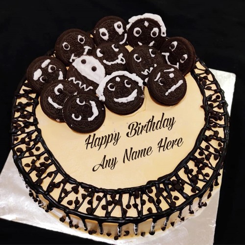 Oreo Birthday Cake Picture With Name Download