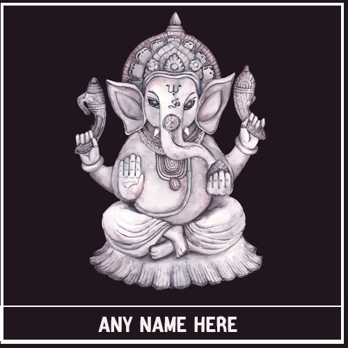 Write Name On Ganpati Bappa Cute Images Latest