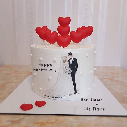 Write Name On Anniversary Cake For Husband
