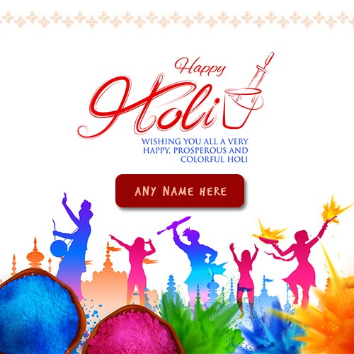 Write Name On Holi Whatsapp DP And Status