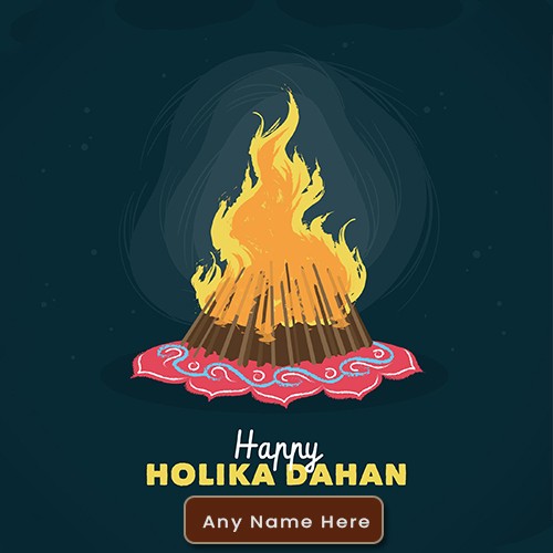 Happy Holika Dahan picture with your name
