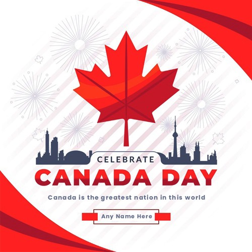 1 July Canada Day 2025 Wishes Images With Name