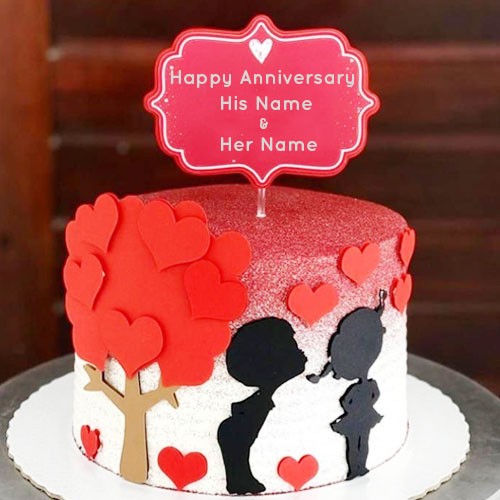 2nd Wedding Anniversary Cake With Name Download
