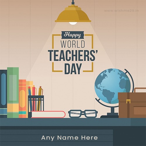 Write Name On Happy Teachers Day 2025 Profile Pic
