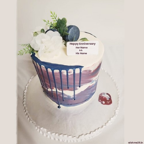 Wedding Anniversary Wishes Cake With Name Free Download