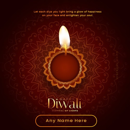 Diwali Diya Greeting Cards With Name Pictures Download
