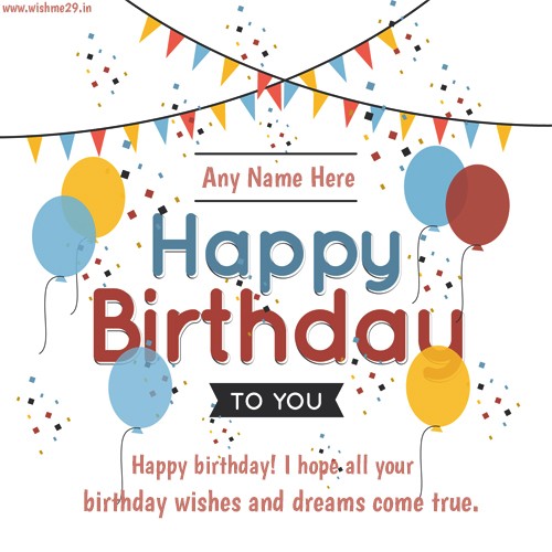 Happy Birthday Card Images With Name