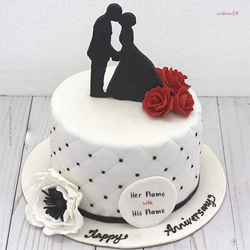 My Name Pic Couple Anniversary Cake