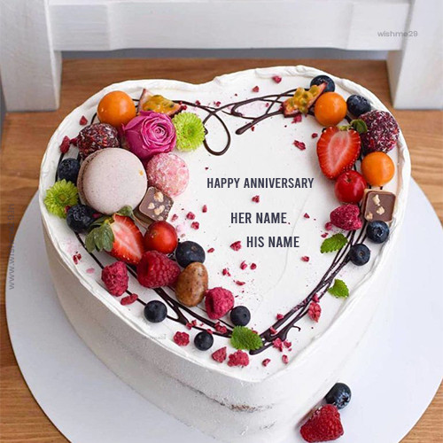 Write Name On Happy Anniversary Didi And Jiju Cake Images Download