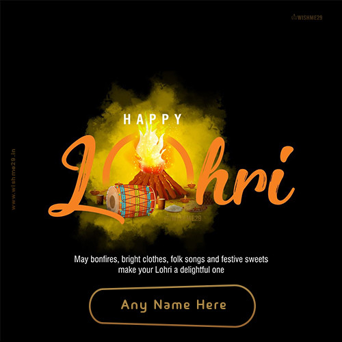 Happy Lohri 2024 Greeting Card With Name Editor