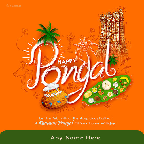 Happy Kaanum Pongal 2024 Images With Name And Picture Download