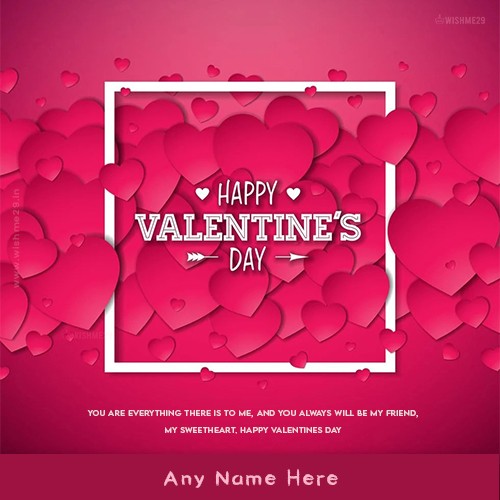 Happy Valentine Day 2025 Card For Girlfriend With Name
