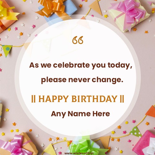 Birthday Card With Name And Pic Edit