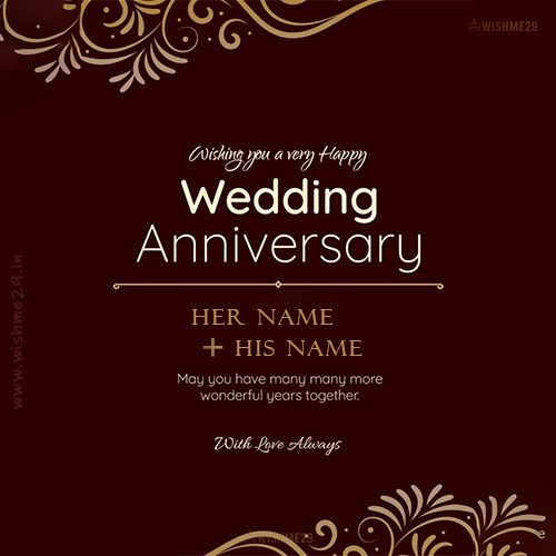Wedding Anniversary Wishes Status With Name Edit Download