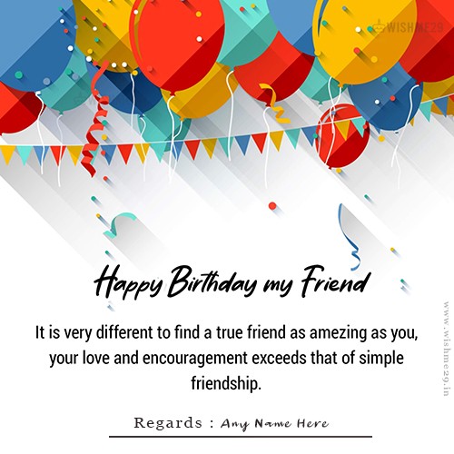 Birthday Greeting Card Friend Images Download With Name