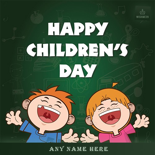 Happy Childrens Day 2024 Images With Name Editing
