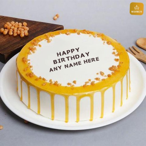 Birthday Cake Butterscotch Flavour Images With Name